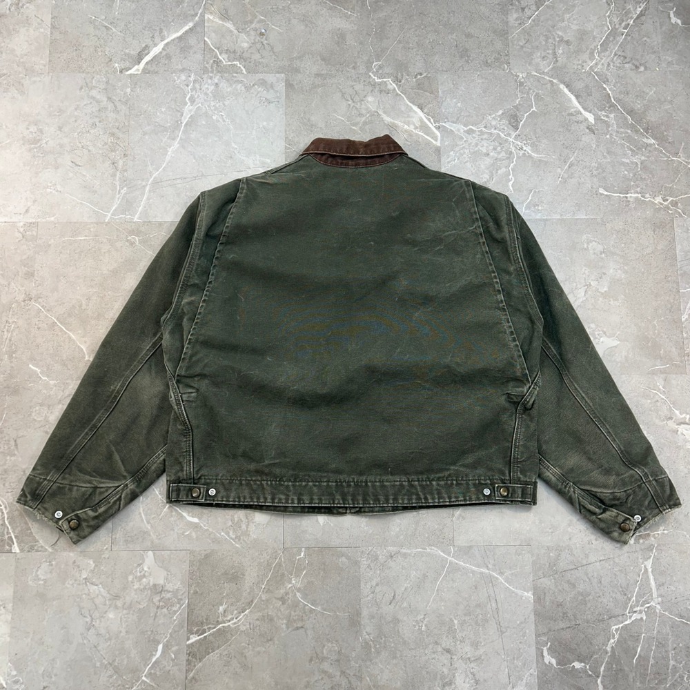 Vintage Carhartt Detroit Jacket Mens 2XL J97 MOS Distressed Blanket Lined Coat - Picture 3 of 10